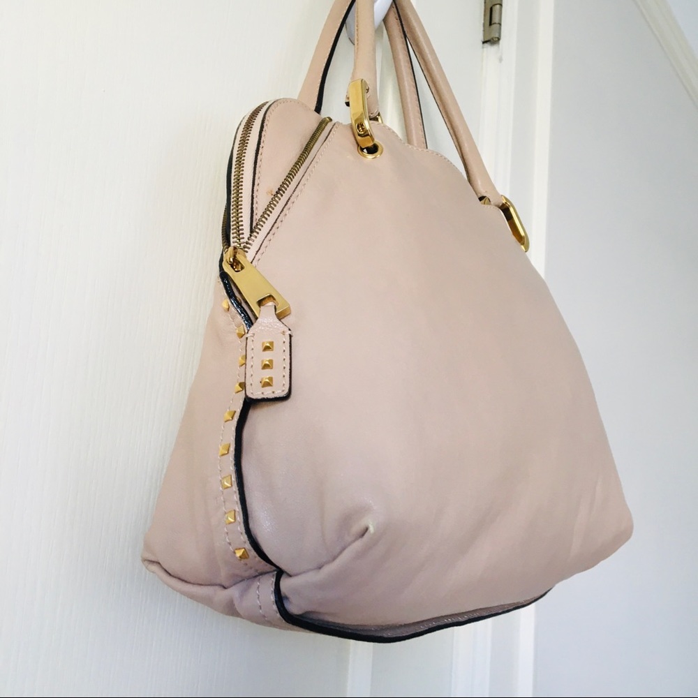 Marc Jacobs Made in Italy Nude Leather Paradise Rio Satchel Bag - Picture 10 of 14